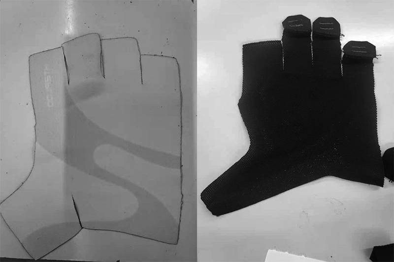 The process of making fitness gloves