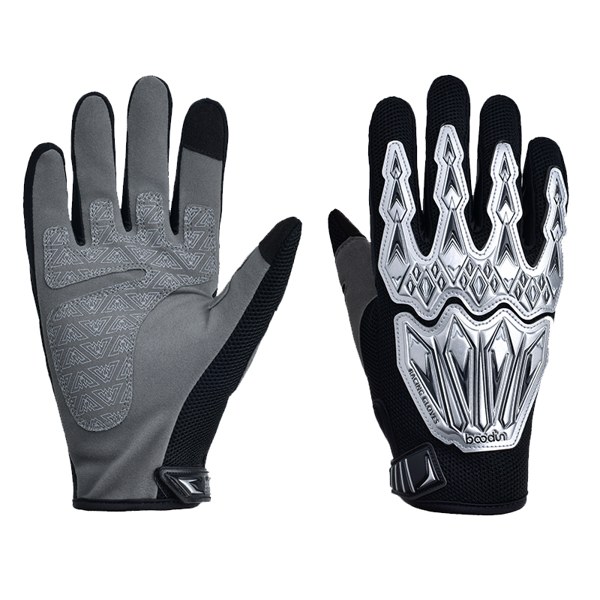 Gray and black protective glove AB-side product sample
