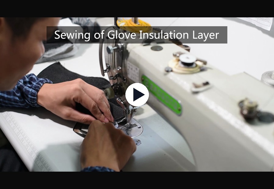 Winter sports glove production process video poster