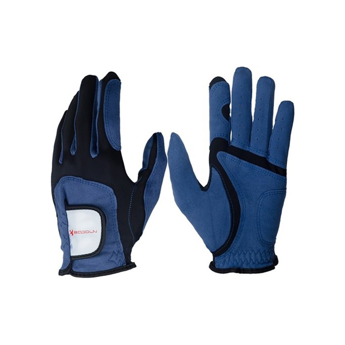 Real SZNAS AB-side product image of a blue motorcycle glove for OEM customization.