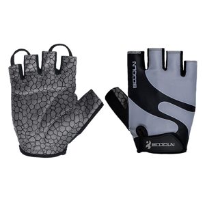 Real SZNAS AB-side product image of a gray cycling and riding glove.