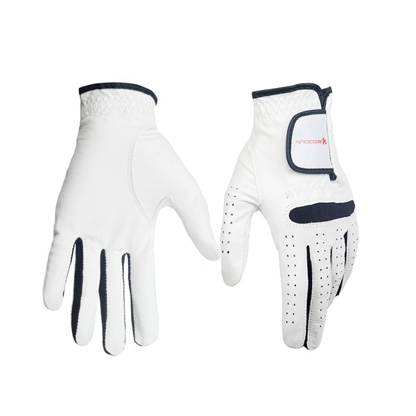Real SZNAS AB-side product image of a white golf style glove.