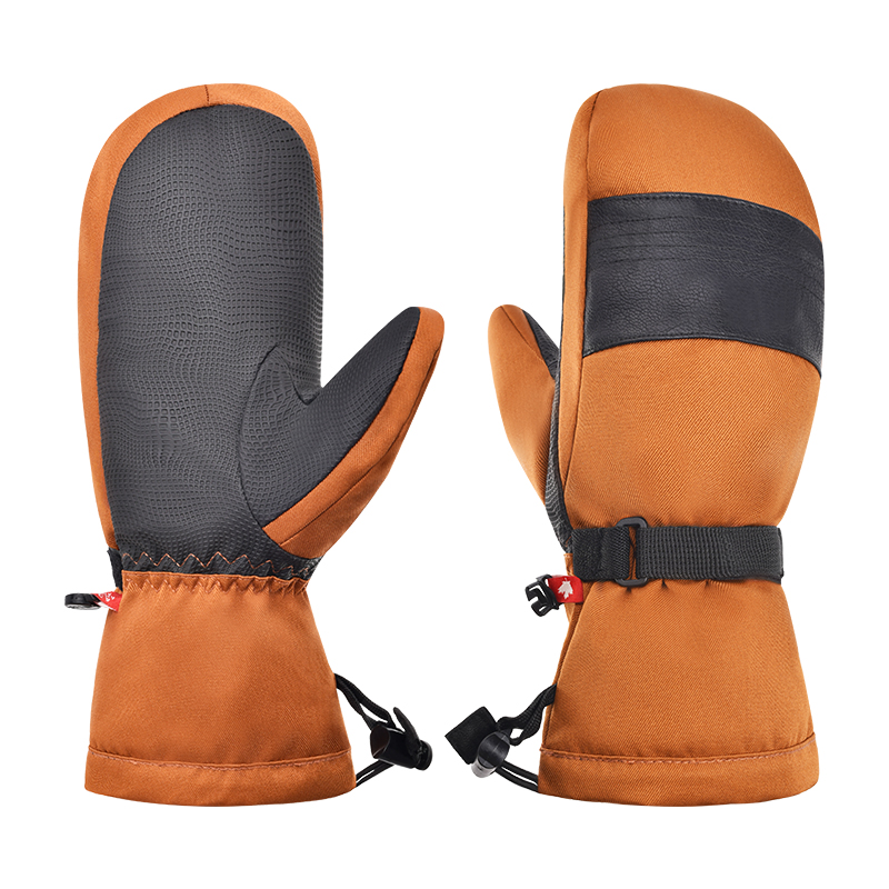 Unbranded long gauntlet snow mitten development sample